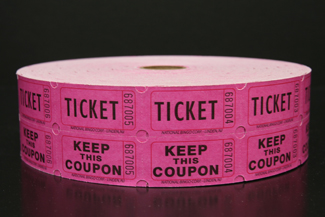 Purple Bristol Double Roll Tickets Raffles, tickets, rolls, 50/50